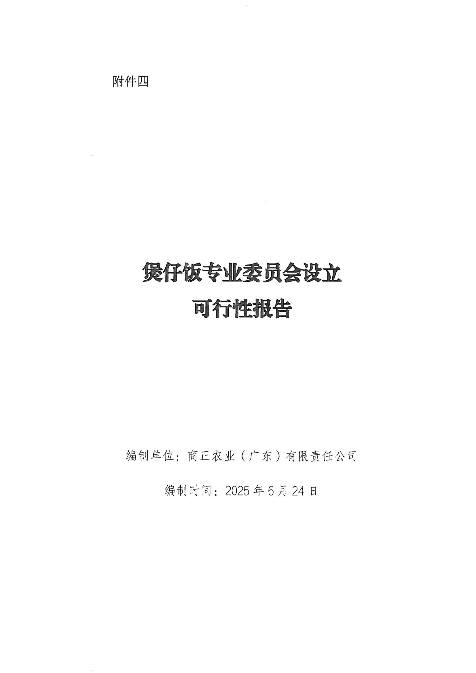 煲仔饭专业委员会设立可行性报告